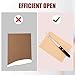 2pcs Letter Openers, Stainless Steel Envelope Openers Metal Mail Opener Tool with Wooden Handle Portable Sharp Envelope Slitter Package Wrapping Paper Cutter Knife for Home Office School Work Uses