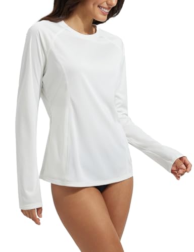 baleaf Damen Rashguard Shirt UPF 50+ Surfanzug Schnelltrocknend Sonnenschutz Outdoor T-Shirt Weiß M baleaf Damen Rashguard Shirt UPF 50+ Surfanzug Schnelltrocknend Sonnenschutz Outdoor T-Shirt Weiß M