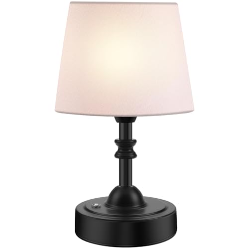 Swinerton Portable Cordless Table Lamp, 5000mAh Rechargeable Battery Operated Bedside Lamps, 3-Level Dimmable Nightstand Lamp, Wireless Desk Lamps for Living Room Bedroom Office Patio Restaurants