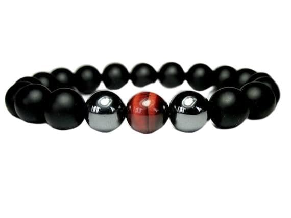 Bracelet chance et protection en œil de tigre rouge à offrir