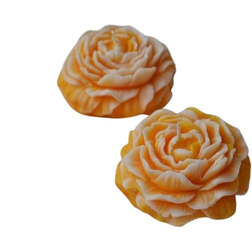 Orange Floating peaony Candle aset of 4 Pieces for Diwali/Home décor/Gift Item
