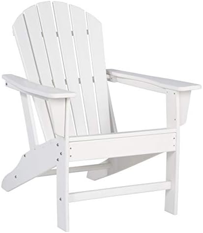 Signature Design by Ashley Sundown Treasure Outdoor Patio HDPE Weather Resistant Adirondack Chair, White