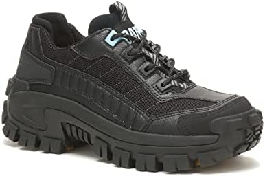 CAT Footwear Women's Invader Steel Toe Work Shoe, Black/Light Blue, 6 | Image 2