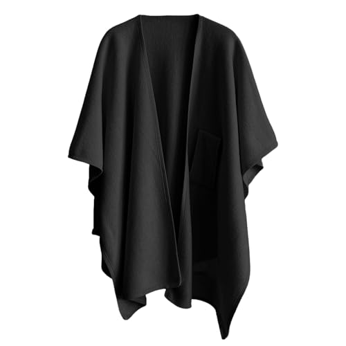 Shawl Wraps for Women Elegant Knitted Cape Open Front Poncho Cloak Cardigan Oversized Sweater Spring Fall Winter2