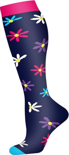 Image of Women's Knee High Compression Socks for Running Work Support Nurses Pregnancy Travel,Colorful Over The Calf Socks,#W402