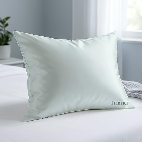 Image of Filbert Premium Satin Pillow Covers | Silky Satin Nights Where Comfort Meets Glamour | Best Gifting Collection - 18 inchx28 inch Inch - Silver Grey