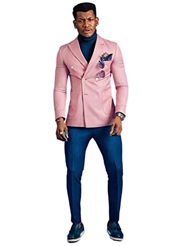 Costume double boutonnage homme aux finitions tailleur haut de gamme