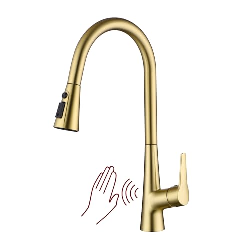 Grifo de cocina monomando sumerain con acabado de lujo dorado cepillado 2