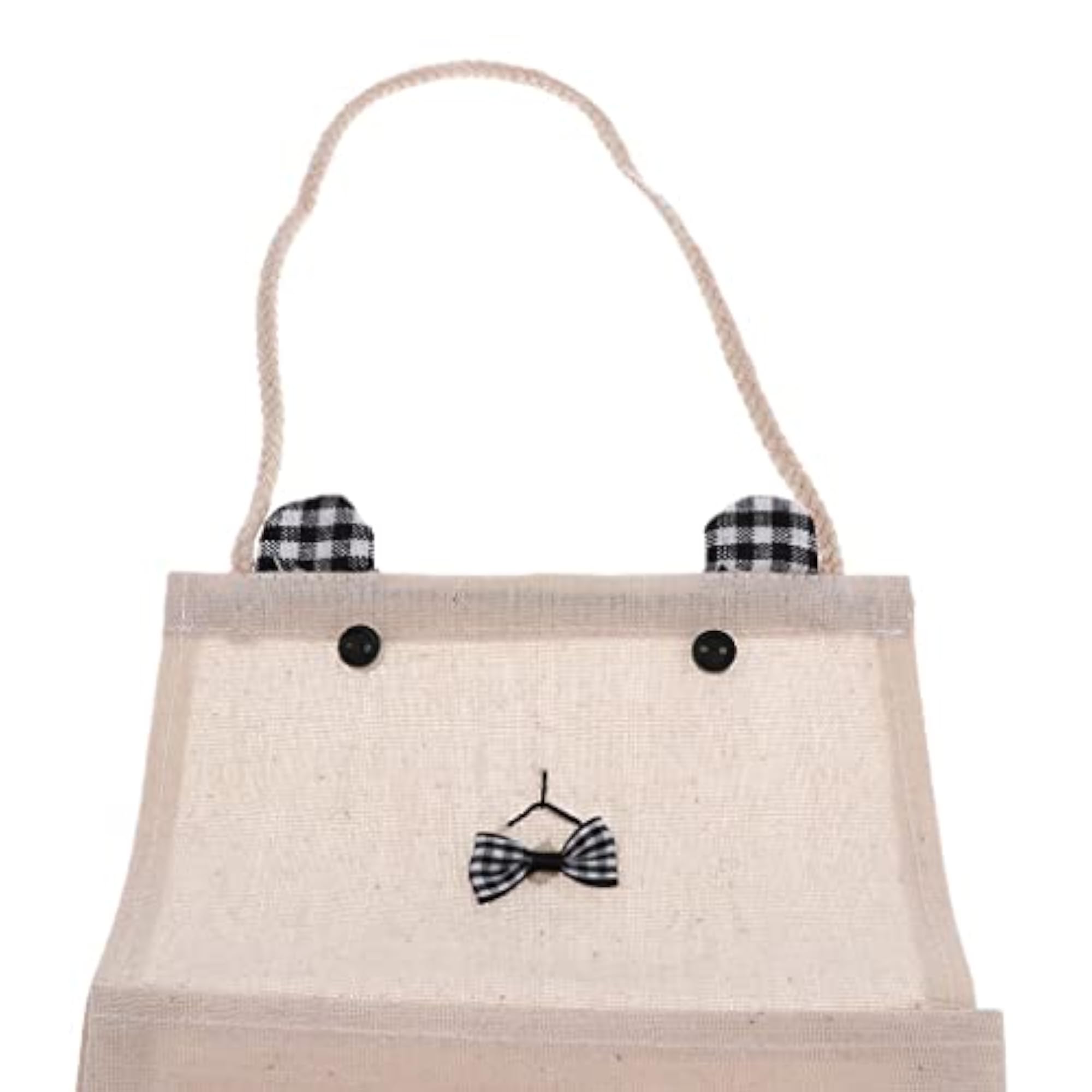Cotton Linen Door Wall Hanging Storage Bag, 2 Pockets