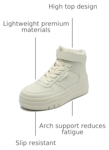 Image of Cestfini High Top Platform Sneakers for Women,Fashion Tennis Shoes