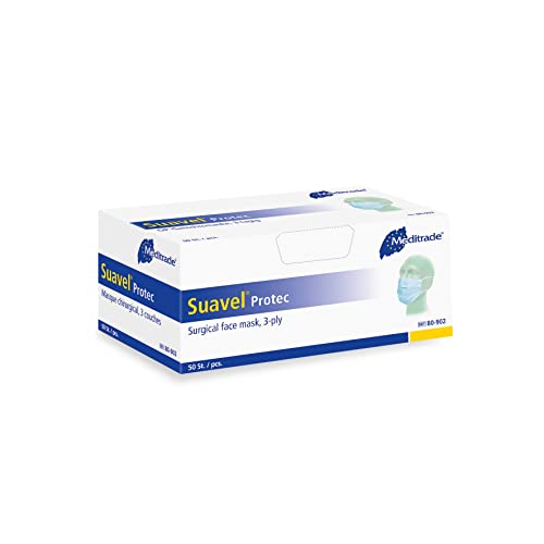 Meditrade | Mascarilla quirúrgica Suavel® Protec Tipo IIR con orejeras, x50
