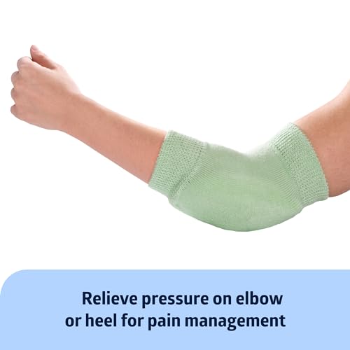 Medline MDT829298H Knit Elastic Heel/Elbow Protectors, One Size, Green
