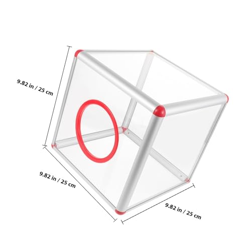 Caja de rifa transparente YARNOW de acrílico con diseño multifuncional de 25cm para sorteos 3