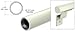 CRL Oyster White Quick Connect 1-1/2" Diameter Aluminum Hand Rail