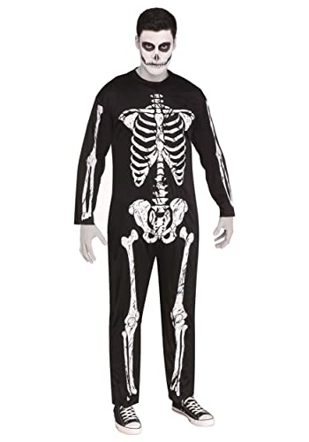 Fun World Skeleton Adult Costume, Multicolor, 4X