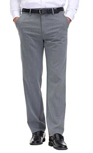 Image of Soojun Men's Classic Fit Flex Waist Flat Front Dress Pant