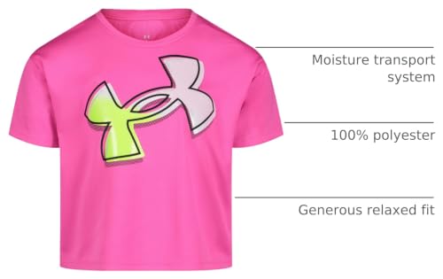 Image of Under Armour Girls Girls Short Sleeve Shirt, Crewneck, Lightweight and Breathable Athletic-t-Shirts