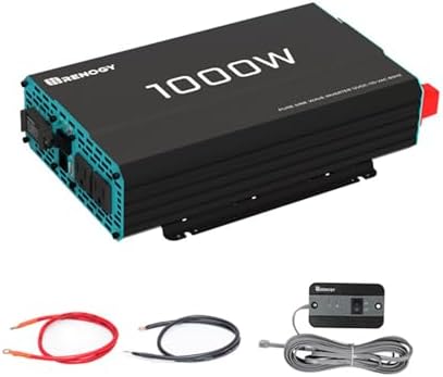 Renogy 1000W Pure Sine Wave Inverter 12V DC to 120V AC Converter ...