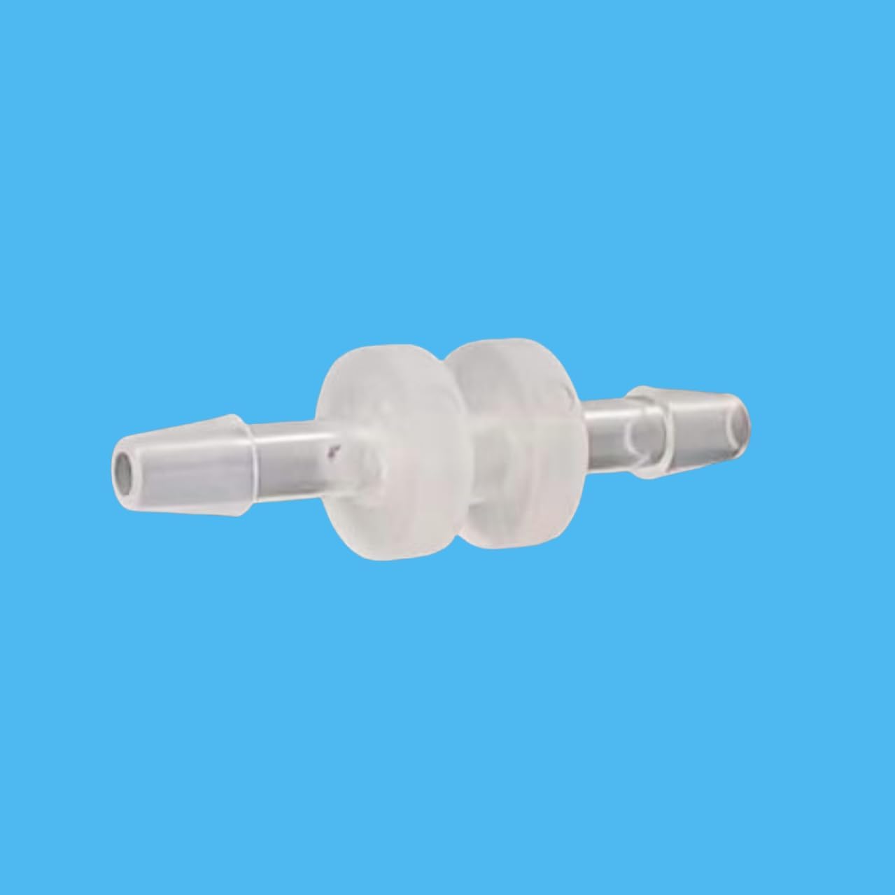 50-Pack Clear PP Reusable plastic Equal Straight Barb Connectors for Laboratory, Food Machinery, and Biochemical Applications(1.6mm 1/16inch)