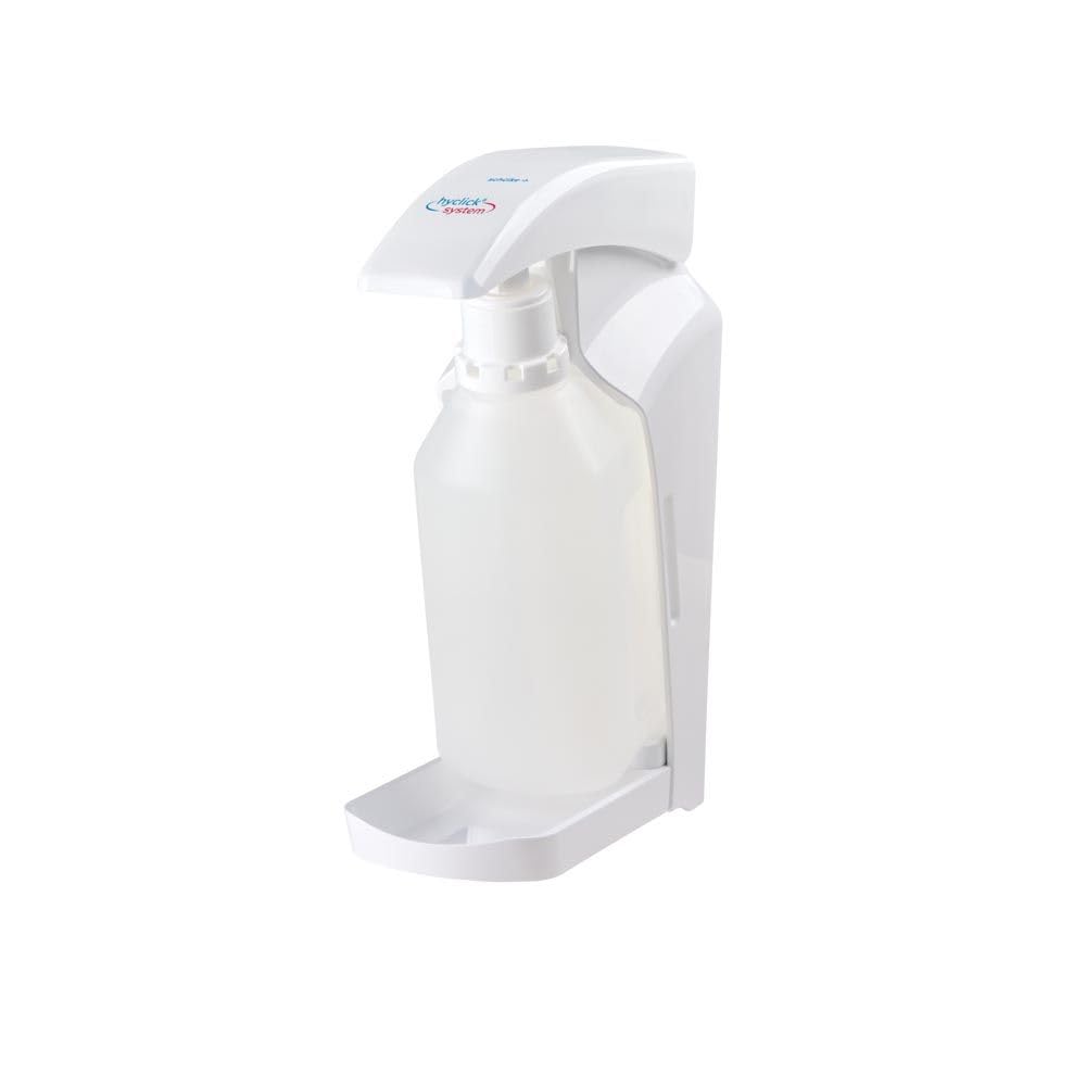 Schülke Hyclick® Spender Desinfektionsmittelspender Vario 500 ml / 1000 ml | Seifen- und Desinfektionsmittelspender mit Auffangschale | mit Click-System