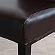 Qubjus Esstisch Stuhl Abdeckungen, solide Pu Leder wasserdicht ölfest Stretch Esstisch Stuhl Protector Cover Slipcover (Kaffee, 6 Pack)