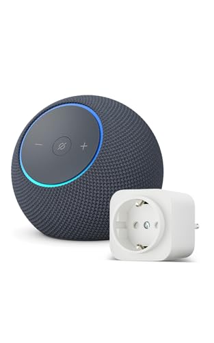 Amazon Echo Dot Max (neueste Generation) | Graphit + WiZ Smart Plug, Funktionert mit Alexa – Smart Home-Einsteigerpaket,