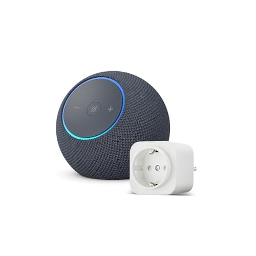 Amazon Echo Dot Max (neueste Generation) | Graphit + Amazon Basics Smart Plug, Funktionert mit Alexa - Smart Home-Einsteigerpaket