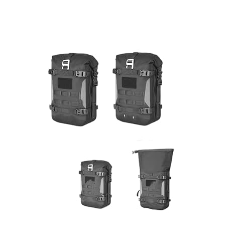 Sacoche arrière de moto étanche 6L pour barre de sécurité et cadre moteur en lot de 2