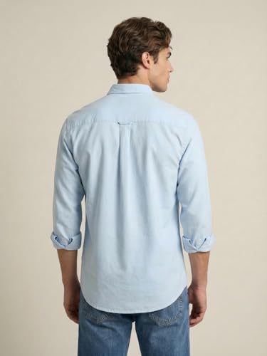 Image of Urbano Fashion Men's Cotton Full Sleeve Regular Fit Solid Oxford Shirt with Button-Down Collar