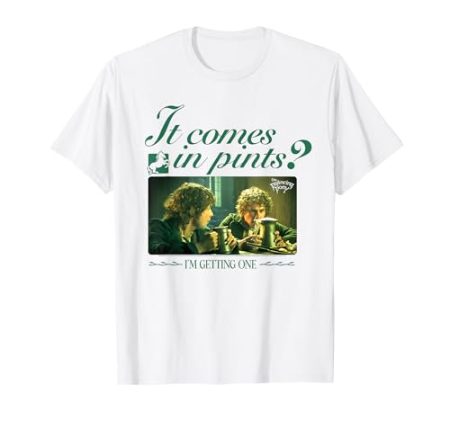 LOTR It Comes in Pints Merry & Pippin Fantasy Movie T-Shirt