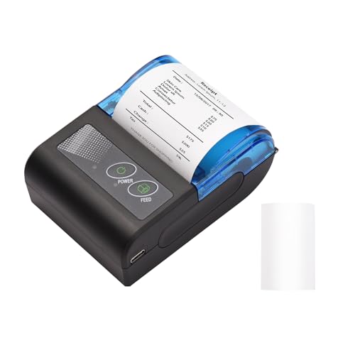Sunydog Receipt Printer, Portable Mini Thermal Receipt Printers USB Receipt Bill Ticket Printers with 58mm Print Paper, Fit for Android for Windows for Restaurant Sales Retail