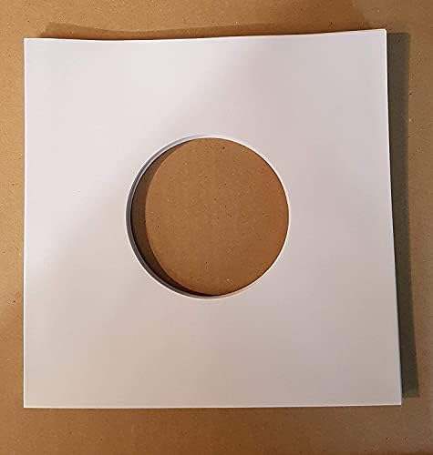 Pack of 50 - 7" White Paper Record Sleeves