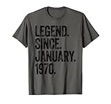 Photo Gallery retro 1970 birthday shirt january born legend since 1970 maglietta Photo Gallery retro 1970 birthday shirt january born legend since 1970 maglietta