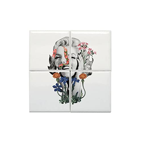 Carreaux Céramique Marilyn Fleurs pour un salon vintage et surréaliste