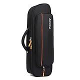 Lawnoval Tragbarer Trompeten-Rucksack, Oxford-Tuch, wasserabweisend, für weiche Tragetasche, mit für große Tasche, Messinginstrument, Schwarz