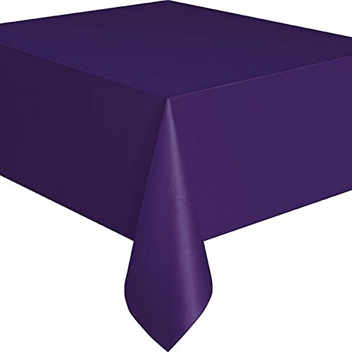 Generique - Rectangular purple plastic tablecloth