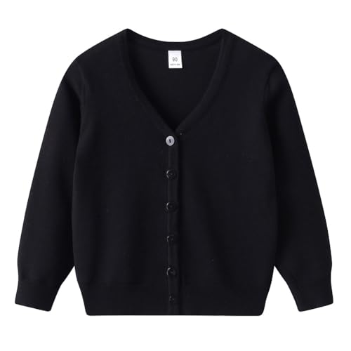 Girls and Toddlers' Basic Cardigan Sweaters Long Sleeve Button Cardigans School Uniforms V-Neck Lightweight Outerwear Tops