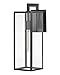 Hinkley Max 2594BK Medium Outdoor Wall Mount Lantern - Hand-Welded Aluminum Frame, Clear Glass Panels, Contemporary, Industrial Style - Black