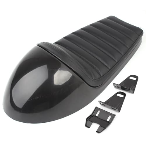 Selle Rétro Moto Anti Mal de Dos Coussin Pan Base Noir