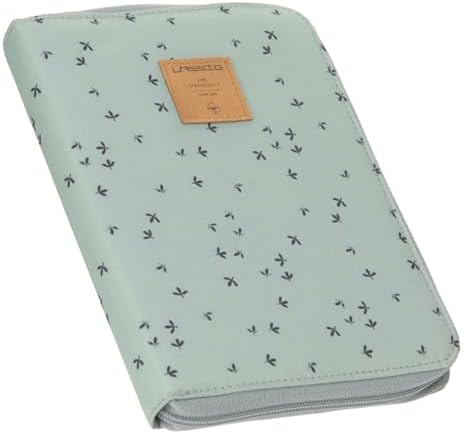 LÄSSIG Pochette Carnet de Santé/Document Pouch Floral Menthe