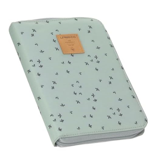 LÄSSIG Mama Mutterpasshülle U-Heft Tasche Dokumententasche Ultraschallheft Ultraschalltasche/Document Pouch, Floral Mint