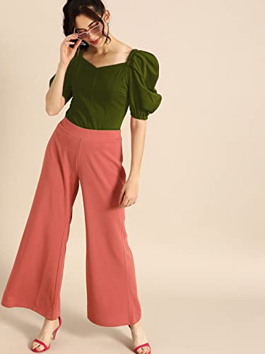 Image of Women's & Girl's Solid Short Sleeve Crop Top (LY-TopD6 Variation)