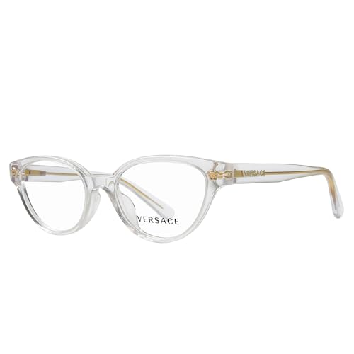 Image of Versace Kids VK 3322U 148 Crystal Plastic Cat-Eye Eyeglasses 47mm