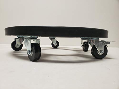 Big Roll; Easy Rolling; Decorative,Heavy Duty Plastic;Patio Caddy Plant And Pot Mover; 360° Swivel Locking Wheels; Durable Plastic; Indoor, Outdoor Home And Garden Tool;16 Inch (Black) #TOP1