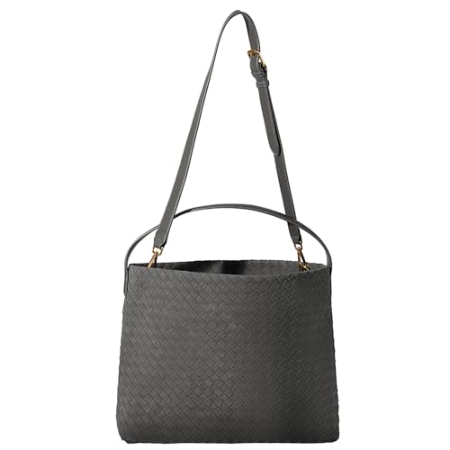 Image of Suede Hobo Bag for Women Hand-Woven Bag Made of Suede Fabric Casual Tote Bag