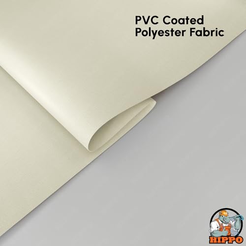 Image of HIPPO No Drill Blackout Blinds for Windows | No Tools, Light & Heat Blocking Blinds, UV Protection, Smooth Chain, Inside Mount, Ideal for Sun Exposed Areas (Fiji-Ivory, 3FTX9FT)