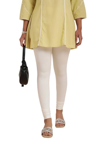 Image of TWIN BIRDS Tailored Cut and Classic Fit Super Stretchable Elastane Fabric Churidar Leggings for Women