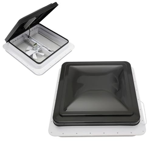 DAOHHFO Lucarne de toit pour caravane et camping-car - 42 x 42 cm - Avec brise-vue - Pour caravane, camping-car avec ouvertures de 35 x 35 cm