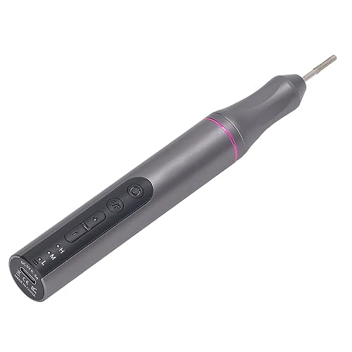 Elektrischer Polierstift, 6000–20000 U/min, Aluminiumlegierung, LED-Akku-Rotationsschleifer, Leistungsstarke, Geräuscharme 650 MAh, Multi-Geschwindigkeitseinstellung Heimwerker
