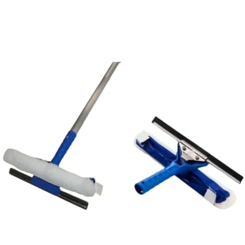 Rodo Combinado Esfrega e Seca Vidros, Espelhos, Vitrines, Fachadas com Lã Lavavel Anti Risco Para Li